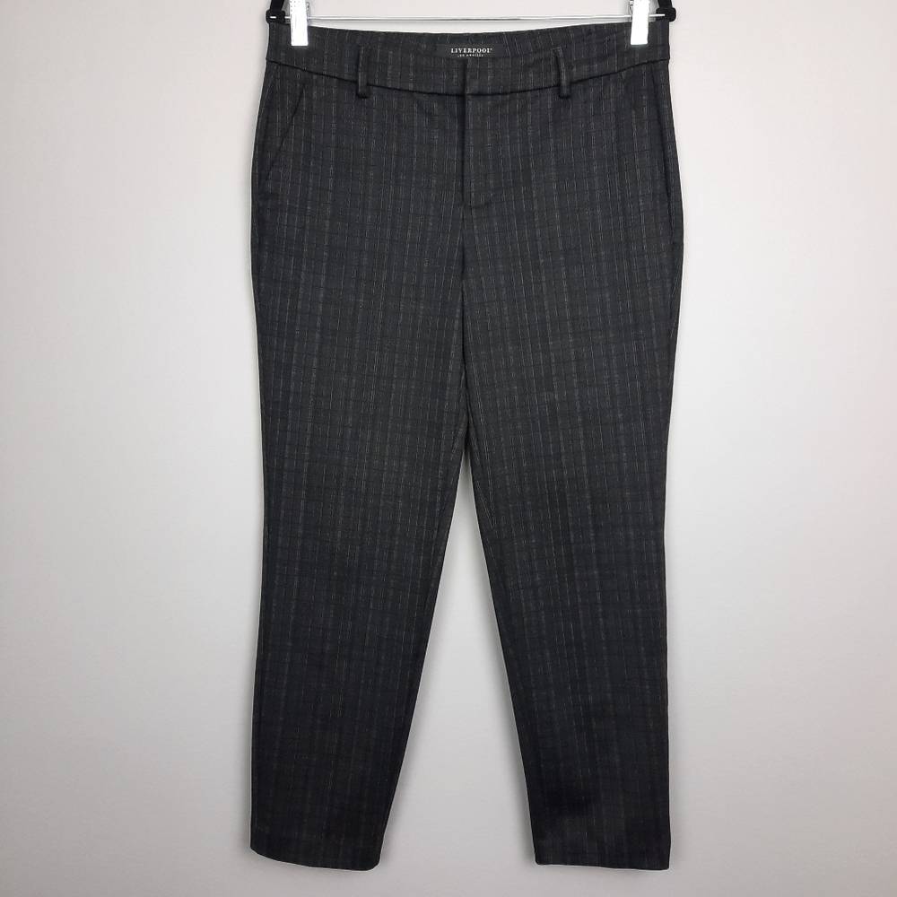 Liverpool Charcoal Pinstripe Trousers